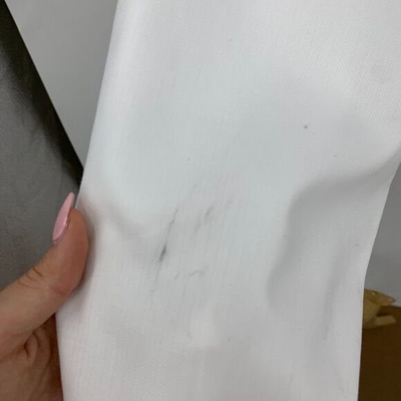 American Airlines Lands End Shirt Womens Plus 18W White Herringbone Long Sleeve - Picture 5 of 15